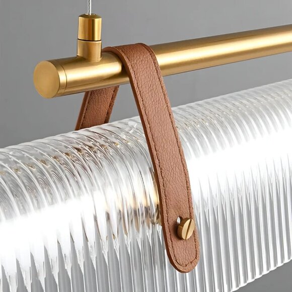 Modern Rectangle Chandelier – Gold Finish - Picture 5 of 7